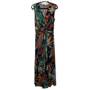 Soft Surroundings Maxi Dress Medium Tropical Floral Boho Bloom Resort Casual